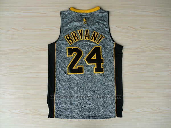 Maglia Moda Statico Los Angeles Lakers Kobe Bryant #24 Grigio